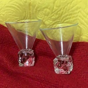 Ice Cube Base Martini Glasses Set/2